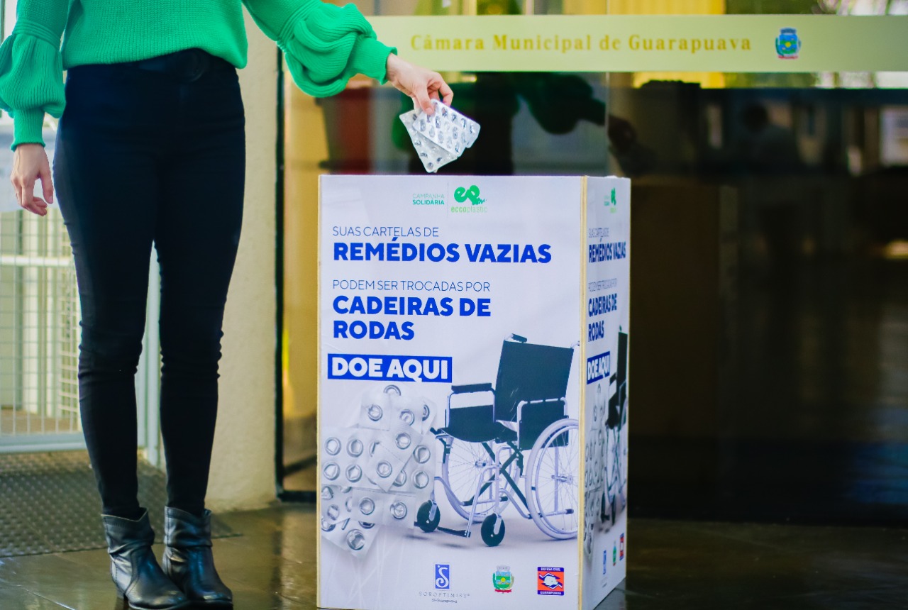 Campanha vai arrecadar blisters para trocar por cadeiras de rodas e doá-las a pessoas carentes