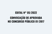 Convocação de aprovada no concurso público 01/2017