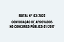 Convocação de aprovados no concurso público 01/2017