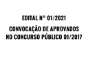 Convocação de aprovados no Concurso Público 01/2017