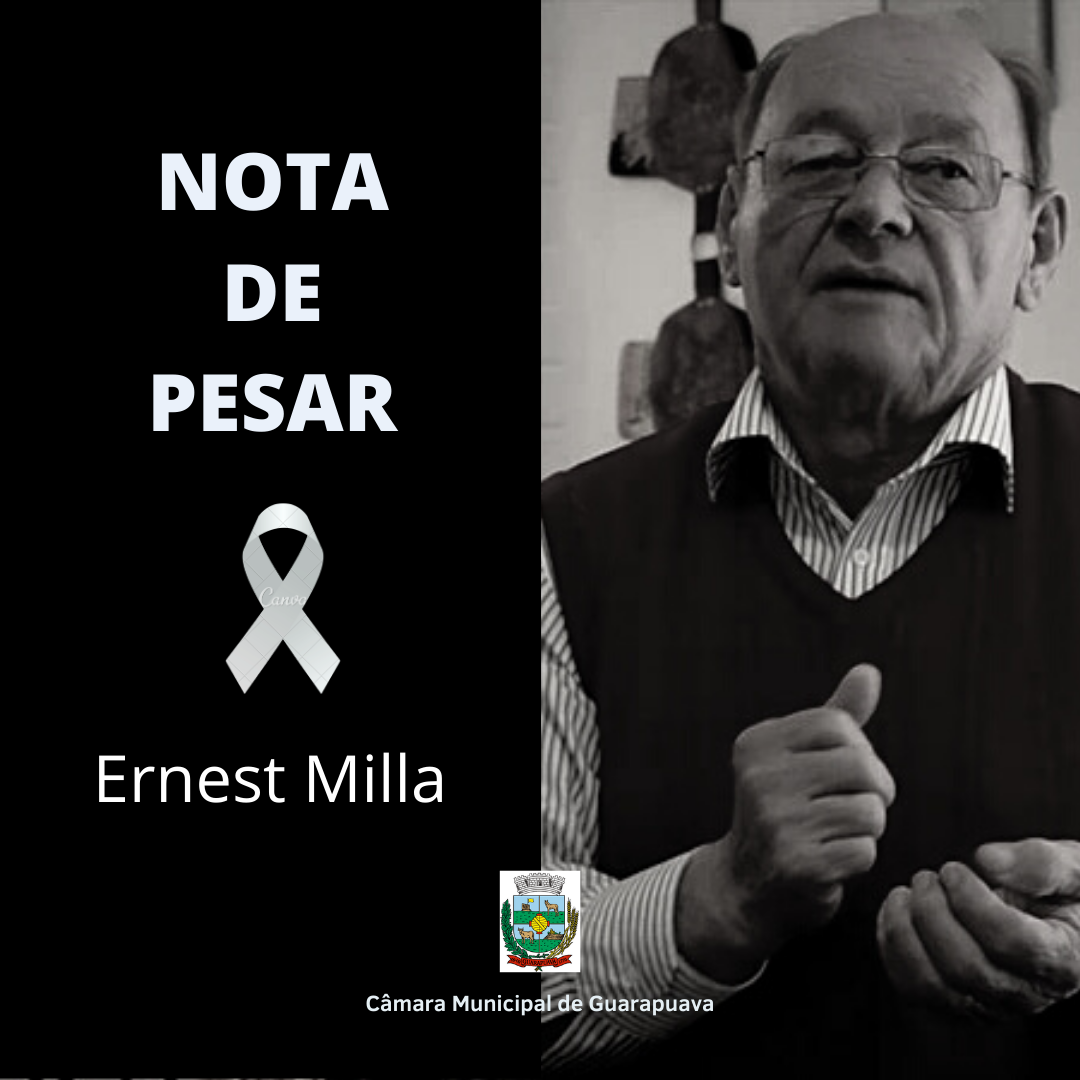 Nota de Pesar - Ernest Milla