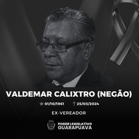 Nota de Pesar - Valdemar Calixtro (Negão)